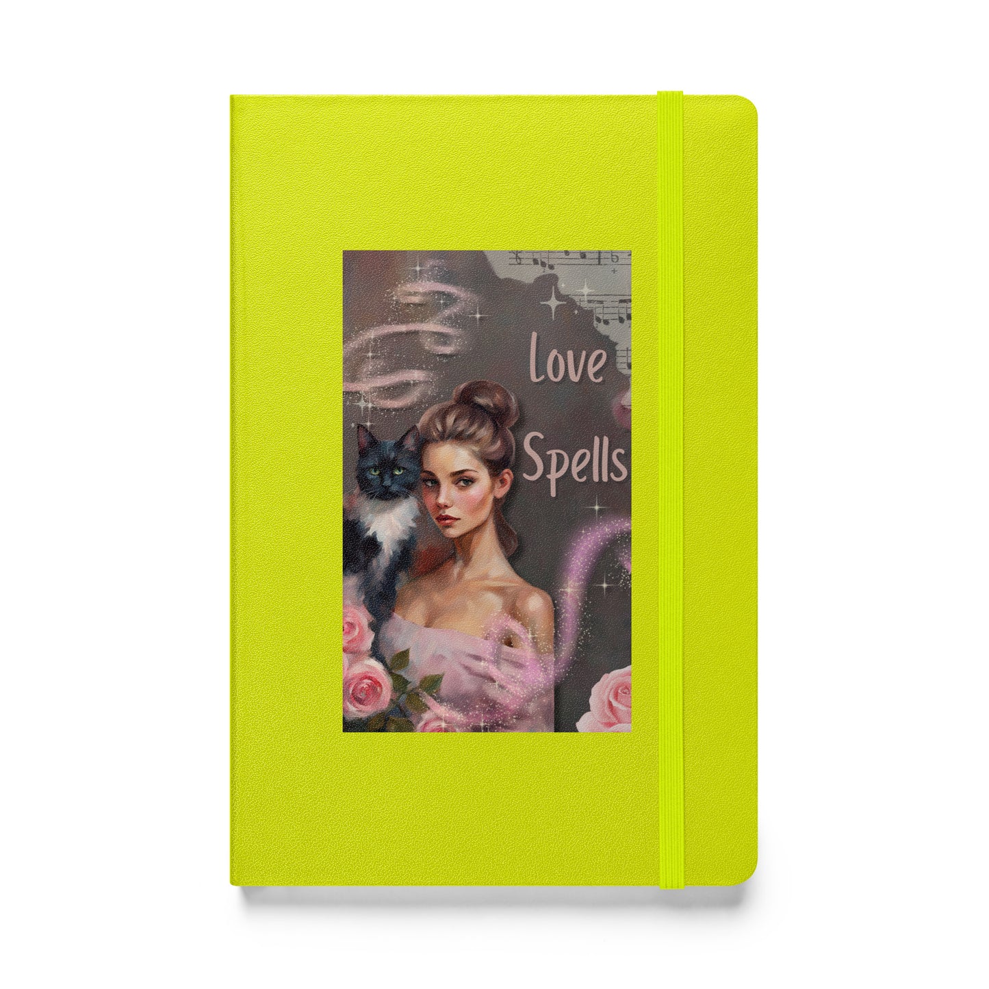 'Love Spells' hardcover bound notebook with impressionist oil style artwork